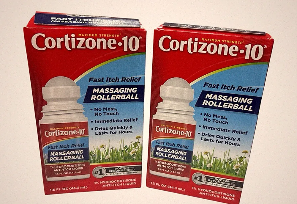 2 (1.5oz each) Cortizone 10 Maximum Strength Itch Relief Massaging Rollerball
