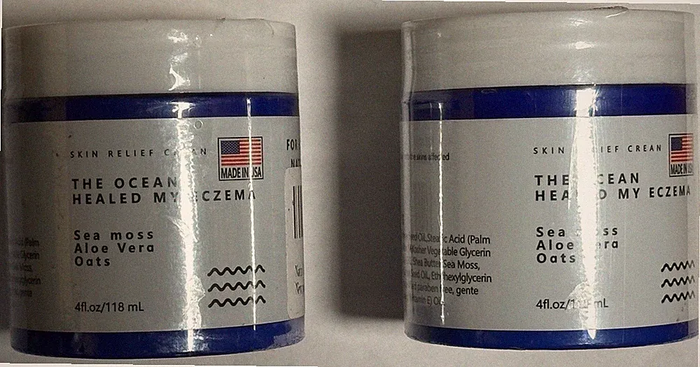 2 The Ocean Healed My Eczema Skin Cream Sea Moss Aloe Vera Oatmeal Healing NEW