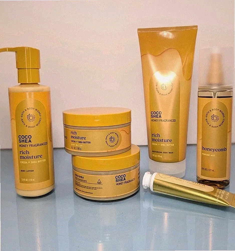 6 Pc Gift Set Coco Shea Honey Bath & Body Works Perfume Mist Wash Butter Cream