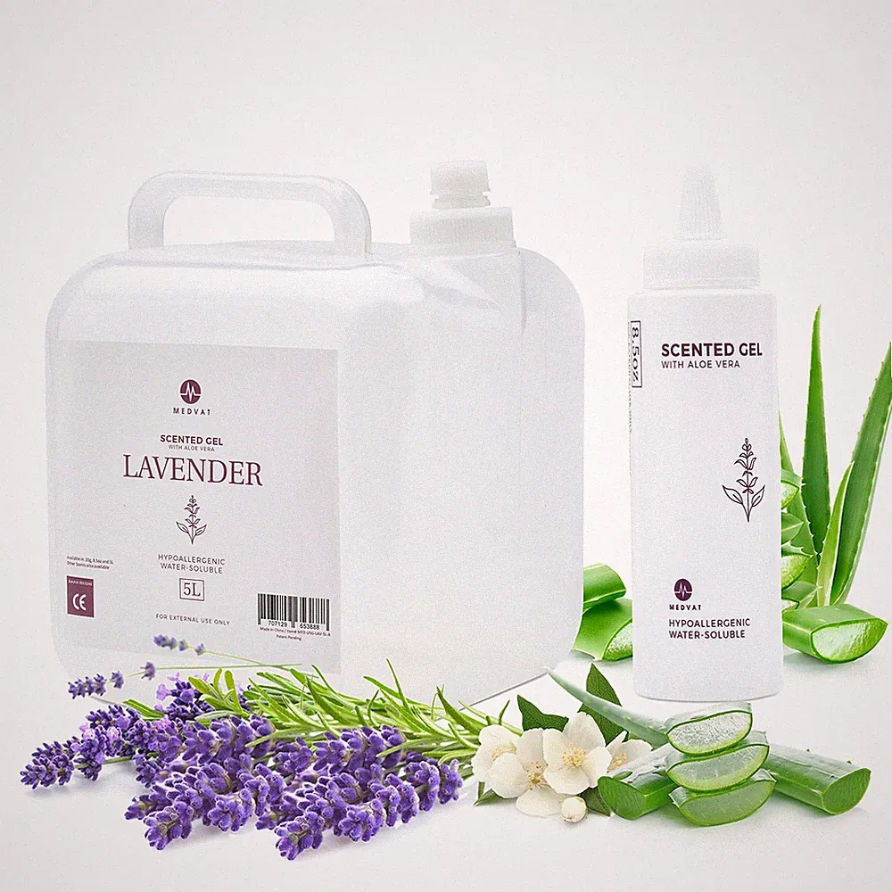 Aloe Vera Conductive Gel - Lavender Scent, Non-Irritating, 5L + 8.5oz Bottle