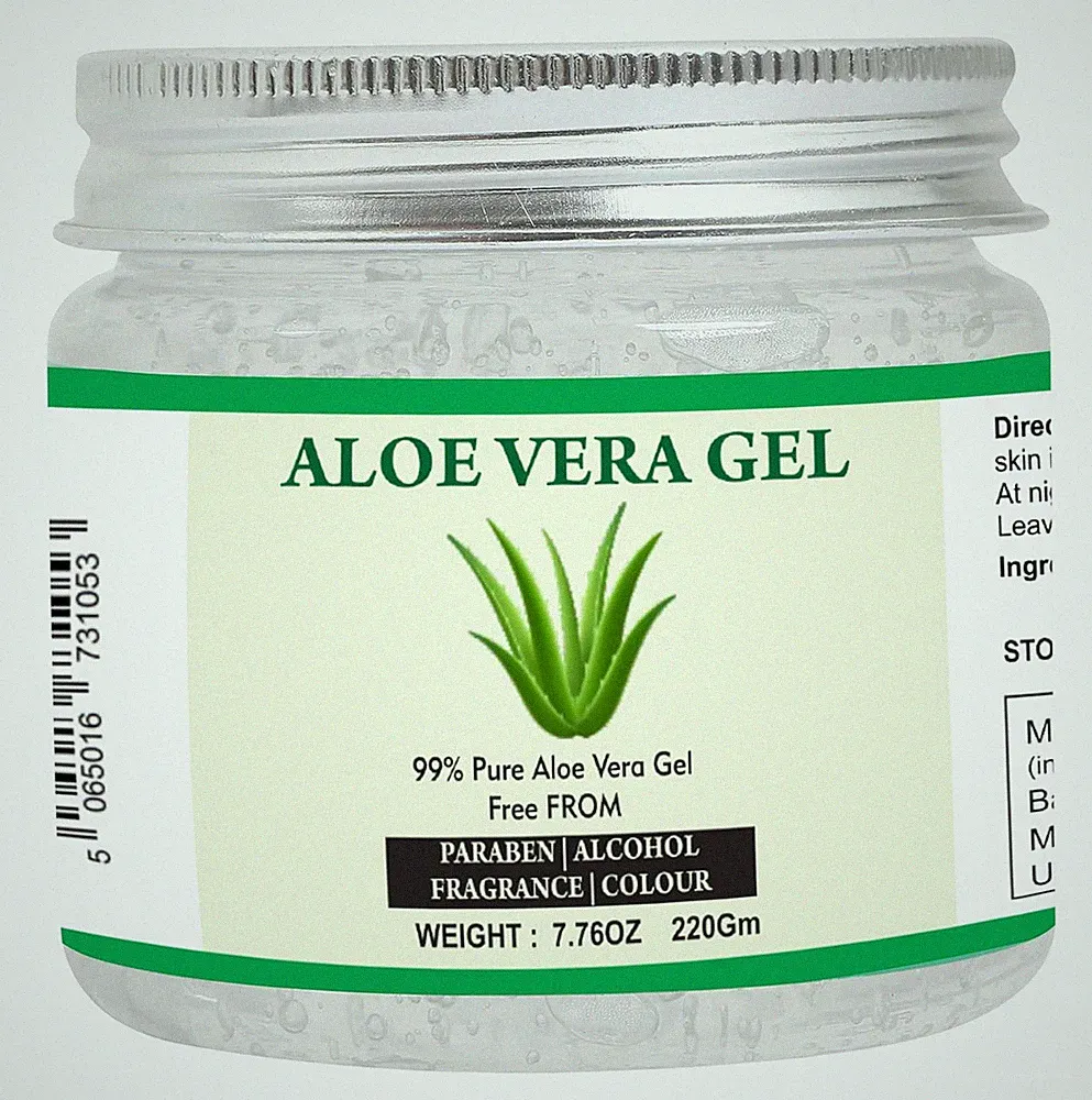 Aloe Vera Gel | 100% Pure Natural Aloe Gel | for Moisturizing Face Skin & Hair C