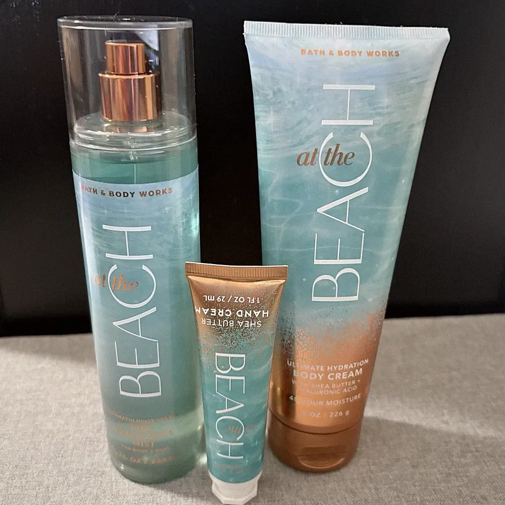 Bath & Body Works At the Beach 3pc Fragrance Body Cream & Hand Cream Travel Size