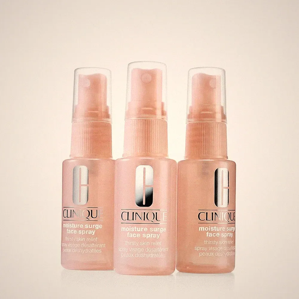 Clinique Moisture Surge Face Spray 1 oz Hydrating Mist Travel Size Pack of 3
