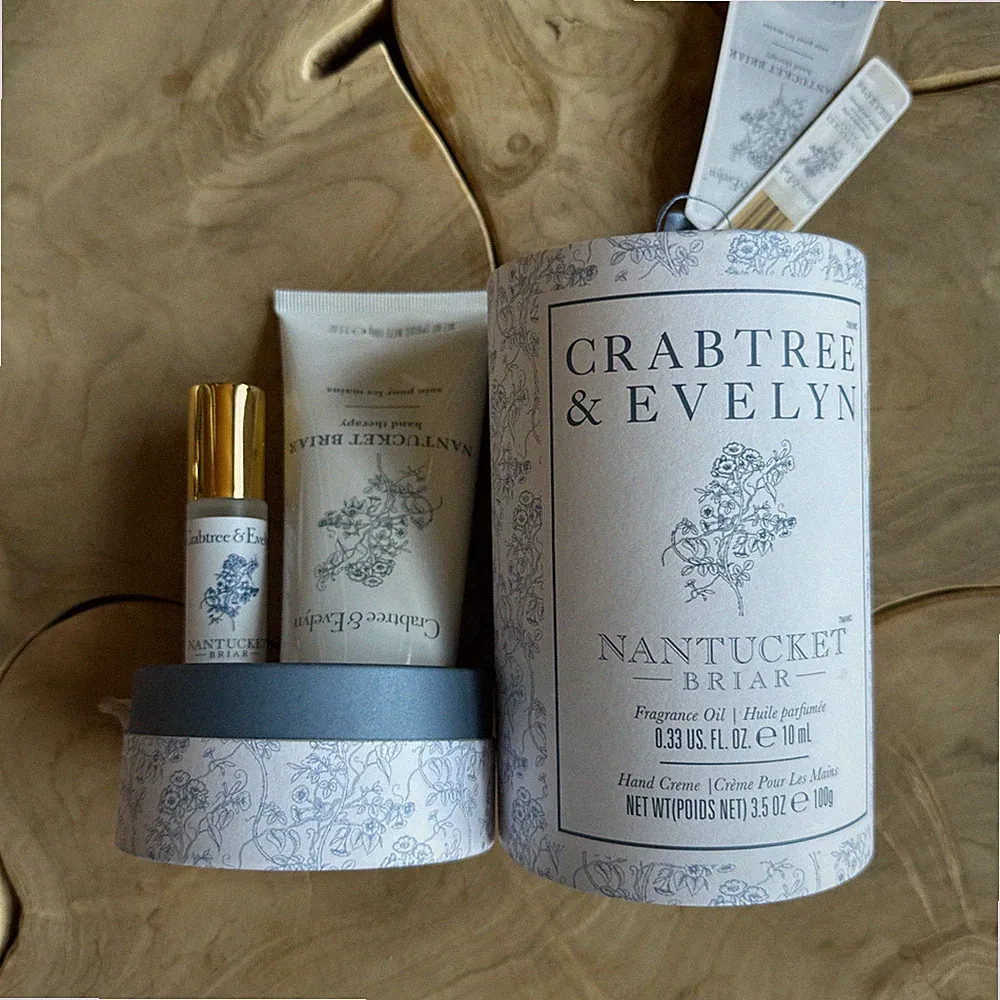 Crabtree & Evelyn Nantucket Briar Fragrance Oil Rollerball & Hand Creme Set
