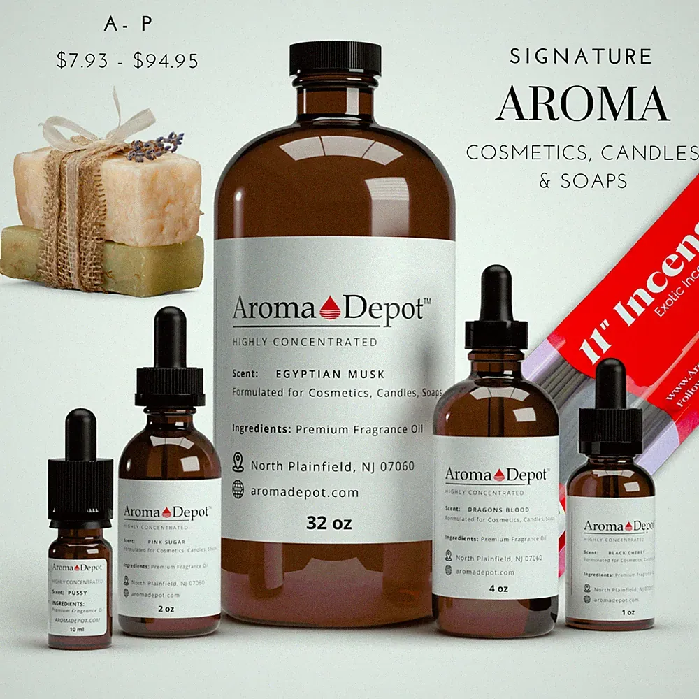 Fragrance oil for Candles Soap Making Bath Diffuser Burners Incense Scented Oils