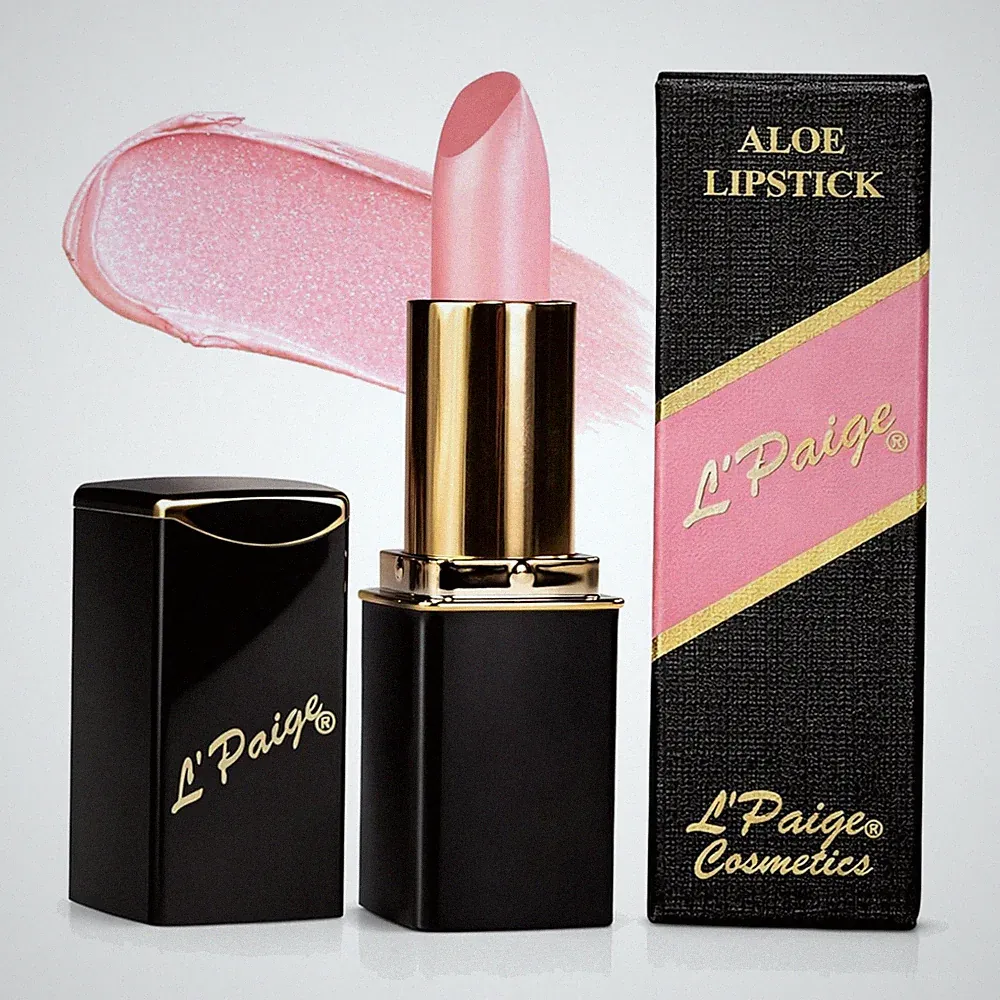 Frosted Pink Shimmer Lipstick with Aloe Vera