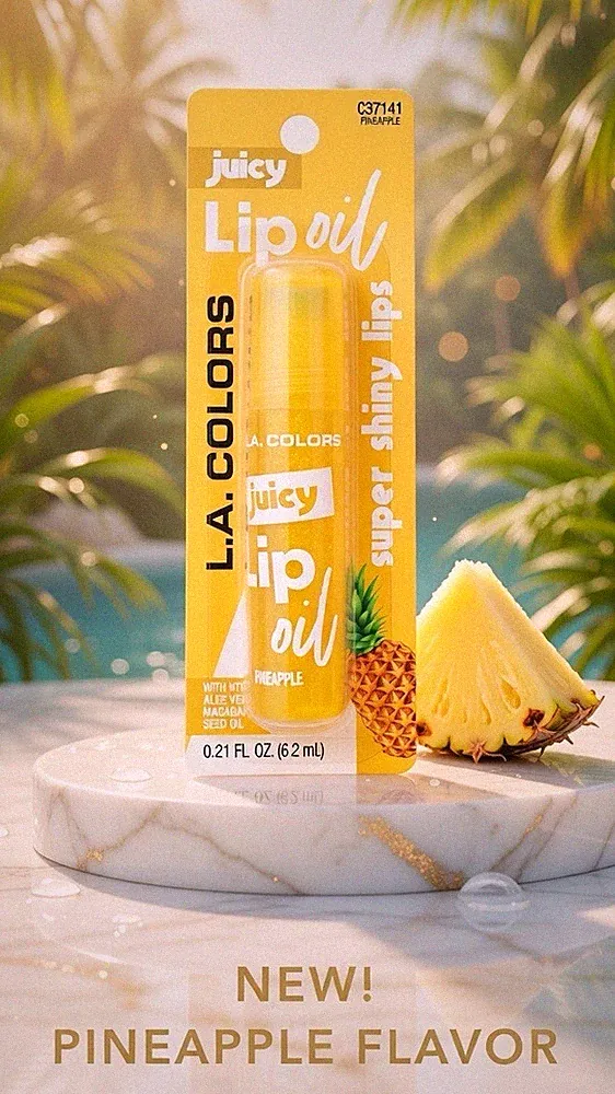 L.A. Colors Juicy Lip Oil 2 For $6.95 Pineapple & Passion Fruit For Glossy Lips.