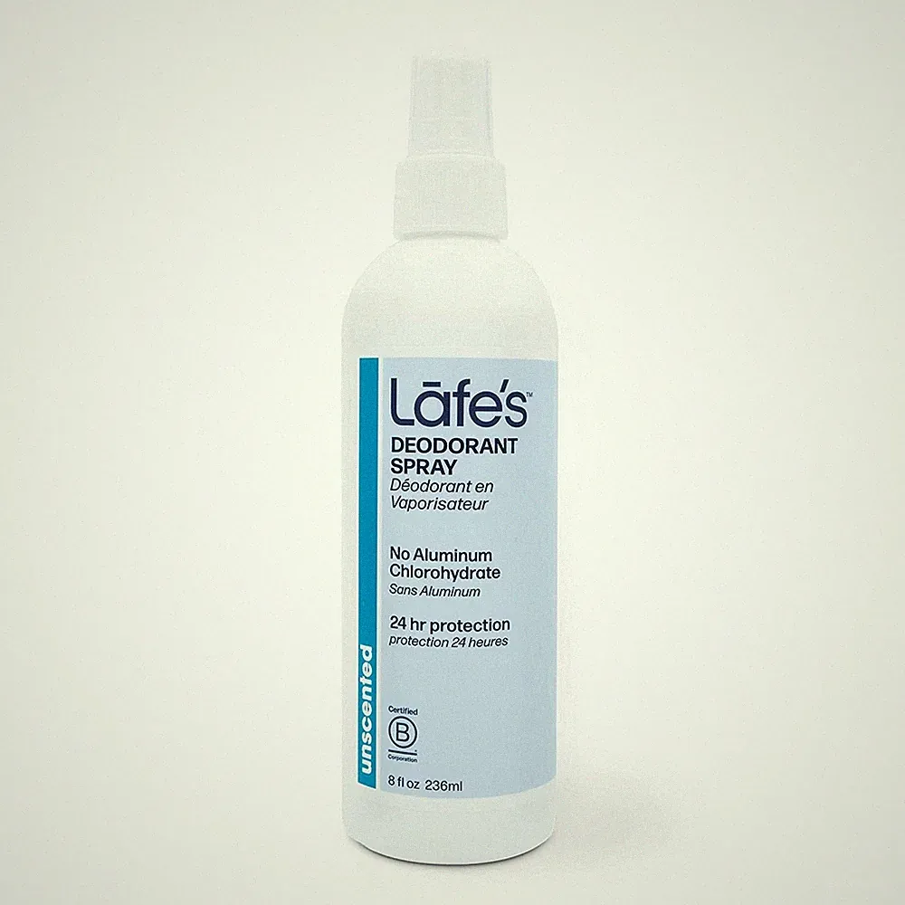 Lafes Deodorant Spray 24 Hour Protection Aloe Vera Fragrance Free 8 fl oz 6PK