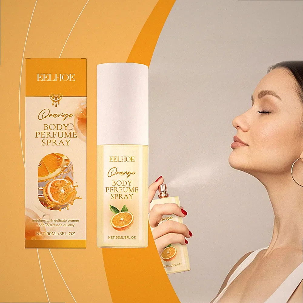 Orange Body Spray with Aloe Vera, Hydrating & Refreshing Citrus Scent