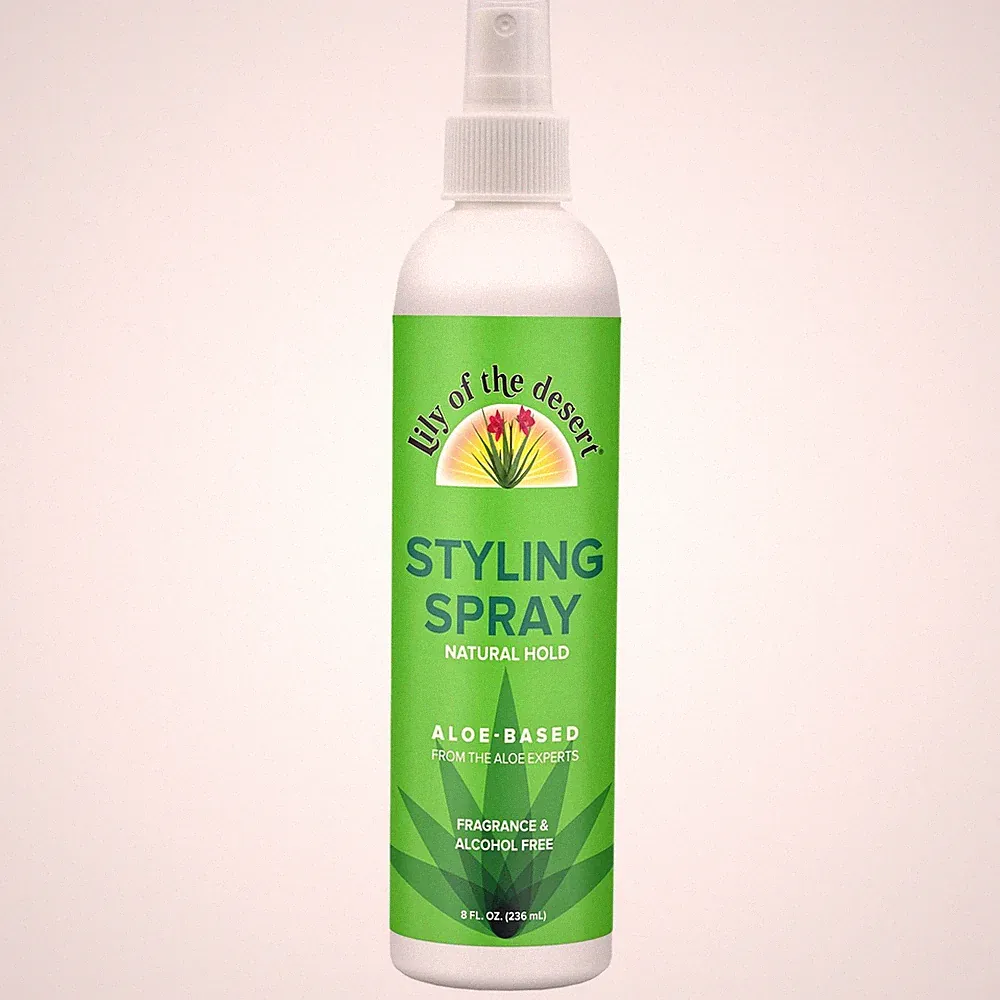 Organic Aloe Vera Hair Styling Spray Flexible Hold Natural Hairspray 8 Fl Oz