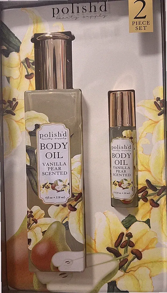 Polish'd Winter Gardenia Body Oils Rollerball Set Vanilla Pear Exp 28 New In Box